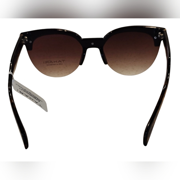 TAHARI Tortoiseshell Gradient Lens Sunglasses Brown, New With Case - Picture 3 of 5